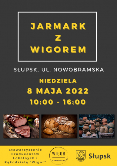 Plakat Jarmarku zdjęcia wędlin, pieczywa , ceramiki
